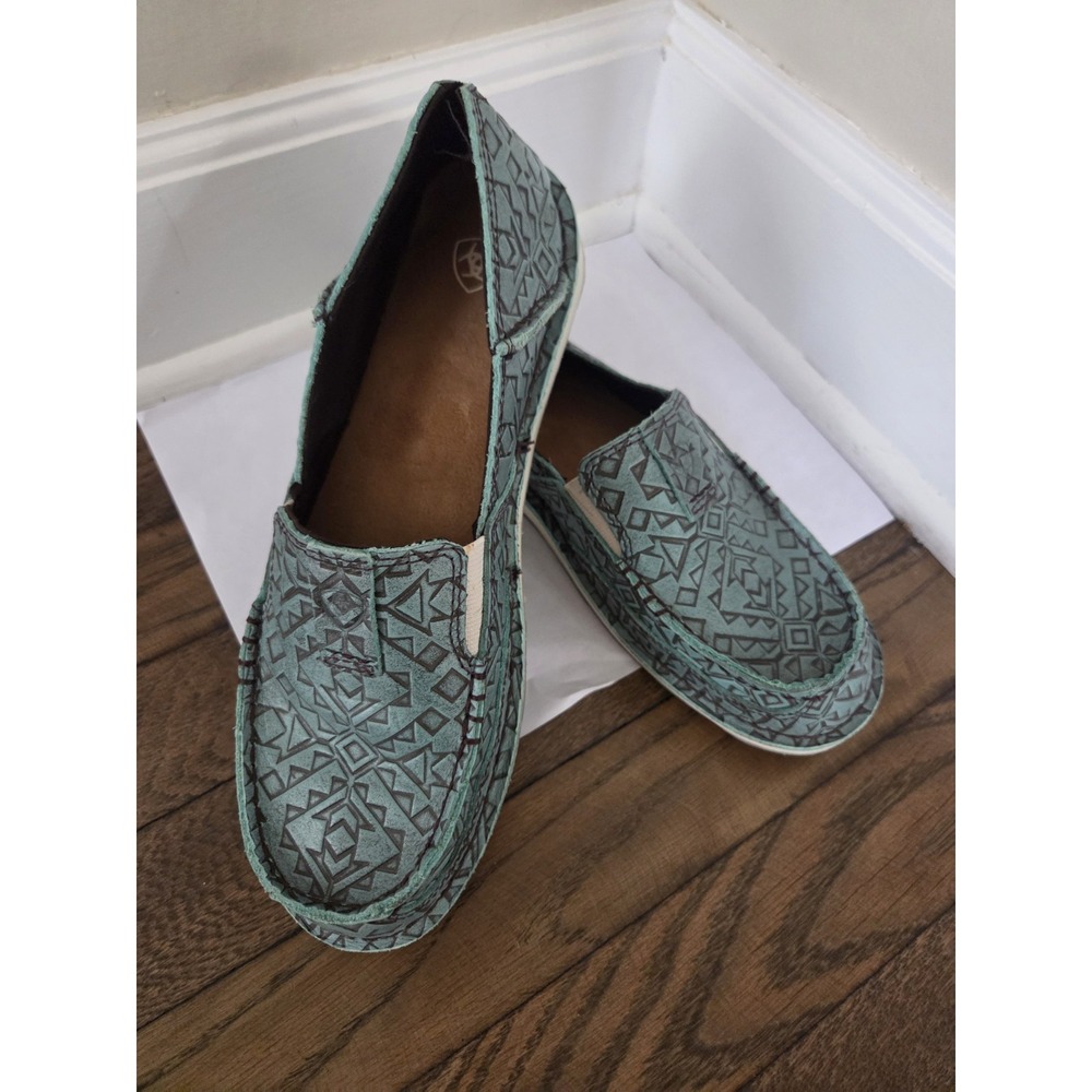 Ariat cruiser shoes women's 9B southwest tribal teal western slip on boho